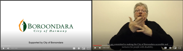 City of Boroondara Auslan Video